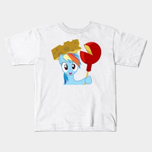 Cheesehead Rainbow Dash Kids T-Shirt